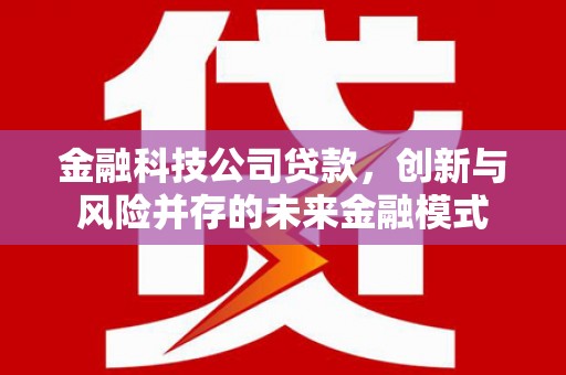 全椒金融科技公司贷款，创新与风险并存的未来金融模式
