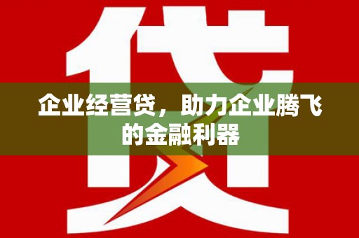 平川企业经营贷，助力企业腾飞的金融利器