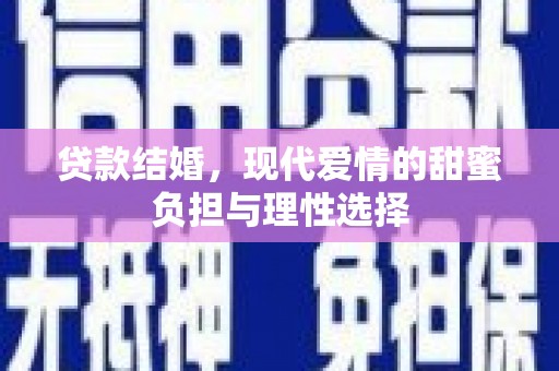 海原贷款结婚，现代爱情的甜蜜负担与理性选择