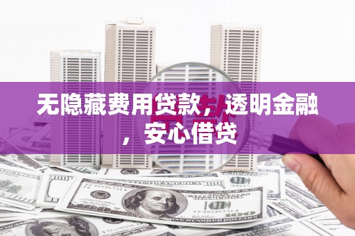 施秉无隐藏费用贷款，透明金融，安心借贷