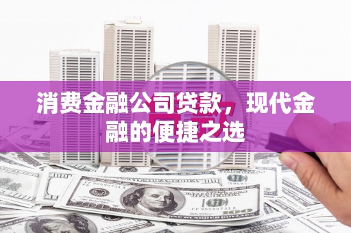 桑日消费金融公司贷款，现代金融的便捷之选