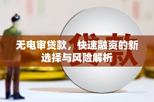 南海无电审贷款，快速融资的新选择与风险解析