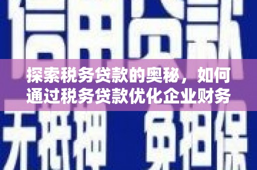三湾探索税务贷款的奥秘，如何通过税务贷款优化企业财务