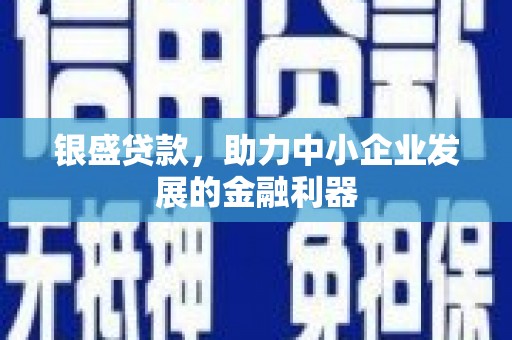 库车银盛贷款，助力中小企业发展的金融利器