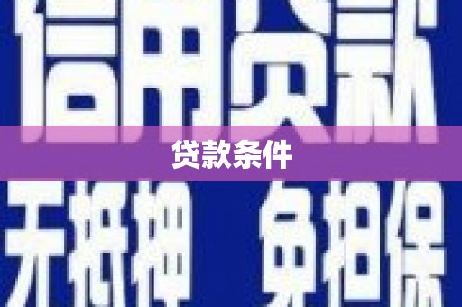 德格贷款条件