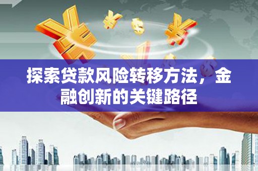 阳西探索贷款风险转移方法，金融创新的关键路径